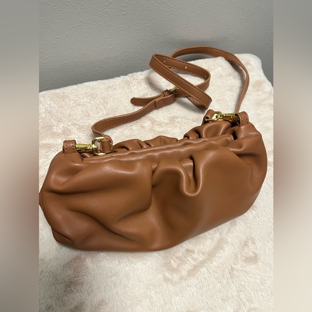 Faux Leather Dumpling Bag